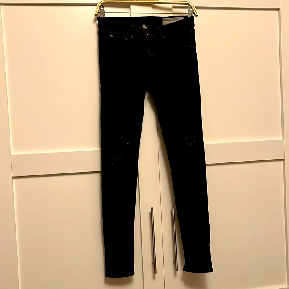 Rag & Bone Denim, Black distressed jeans, Size 25